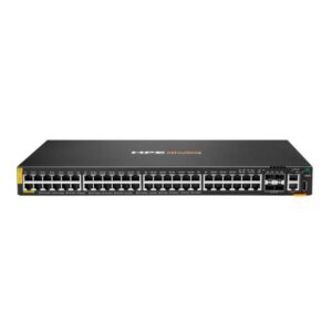 Switch HPE Aruba 6200F 48G Classe 4 PoE 4SFP+ 370 W - Switch - distanza di stack max 10 km - L3 - gestito - 48 x 10/100/1000 (PoE+)