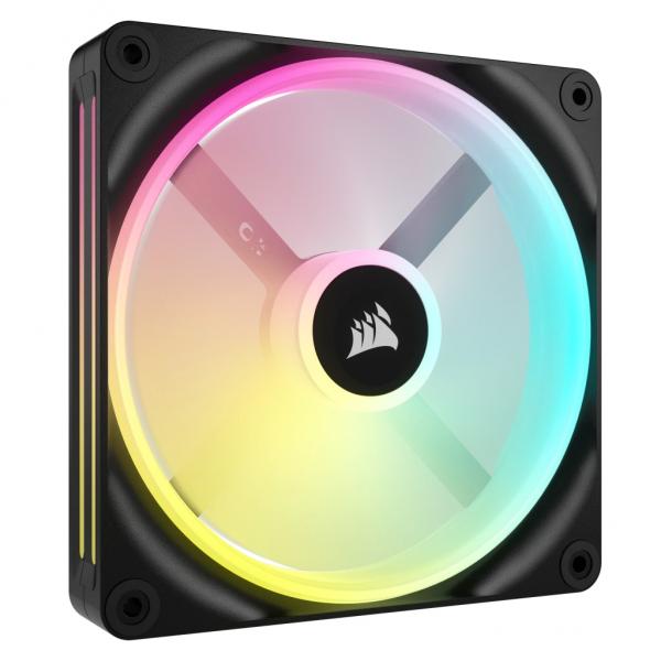 Corsair iCUE LINK QX140 RGB - ventola del case - con sensore di temperatura - 140 mm - nero (confezione da 2)