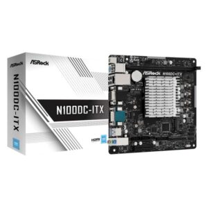 ASRock N100DC-ITX - Motherboard - Mini-ITX - Intel N-series N100 - Gigabit LAN - Onboard-Grafik - HD Audio (8-Kanal)