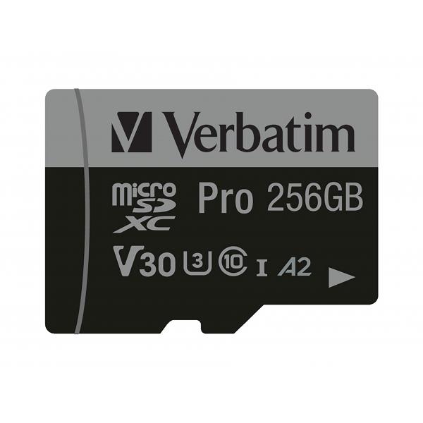 Verbatim PRO U3 - Scheda di memoria flash (adattatore da microSDXC a SD incluso)