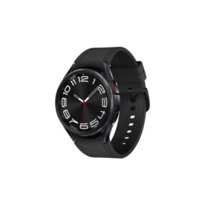 Samsung Galaxy Watch6 Classic - 43 mm - intelligente Uhr mit Band - Hybrid-Eco-Leder - schwarz - Bandgröße: S/M - Anzeige 3.33 cm (1.3")