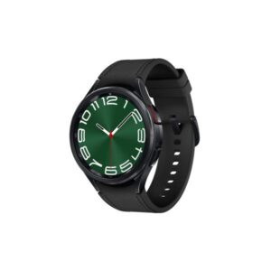 Samsung Galaxy Watch6 Classic - 47 mm - intelligente Uhr mit Band - Hybrid-Eco-Leder - schwarz - Bandgröße: M/L - Anzeige 3.73 cm (1.5")