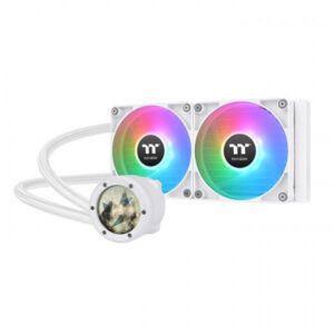 Thermaltake TH240 V2 Ultra ARGB Sync - Snow Edition - Sistema di raffreddamento a liquido del processore - Dimensioni radiatore: 240 mm - (per: LGA2066, LGA2011-3, LGA2011, LGA1700, LGA1200, LGA1156, LGA1155, LGA1151, LGA1150, AM5, AM4, AM3+, AM3, AM2, FM2, FM1)