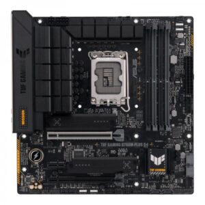 ASUS TUF GAMING B760M-PLUS D4 - scheda madre - micro ATX - presa LGA1700 - chipset B760 - USB-C 3.2 Gen 2x2, USB 3.2 Gen 2, USB 3.2 Gen 1 - 2.5 Gigabit LAN - grafica integrata (CPU richiesta)
