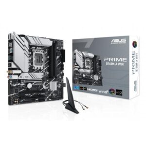 ASUS PRIME B760M-A WIFI - scheda madre - micro ATX - presa LGA1700 - chipset B760 - USB 3.2 Gen 1, USB 3.2 Gen 2, USB-C 3.2 Gen 1 - 2.5 Gigabit LAN, Wi-Fi 6, Bluetooth - grafica integrata (CPU richiesta)