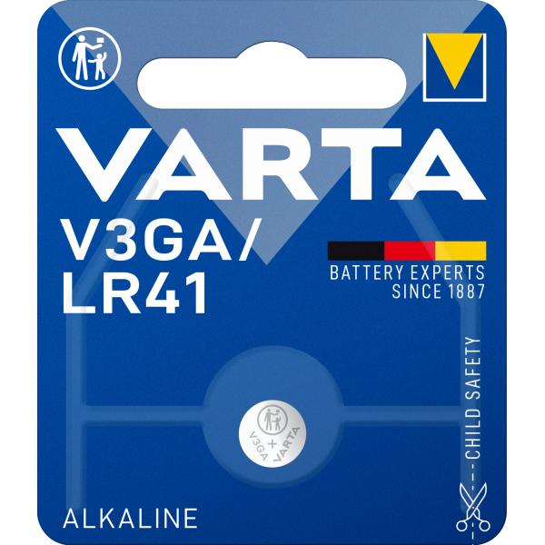 Varta 24261 101 401, batteria usa e getta, LR41, alcalina, 1,5 V, 1 pezzo(i), acciaio inossidabile