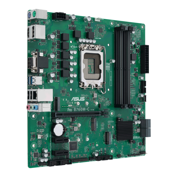 ASUS Pro B760M-C-CSM - scheda madre - micro ATX - presa LGA1700 - chipset B760 - USB 3.2 Gen 1, USB-C 3.2 Gen 1 - Gigabit LAN - grafica integrata (CPU richiesta)