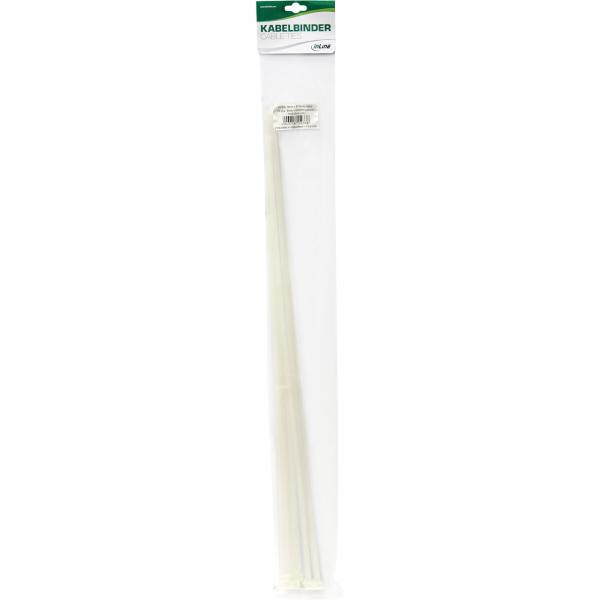 Fascette fermacavi InLine - lunghezza 900 mm - larghezza 12 mm - naturale - 10 pezzi