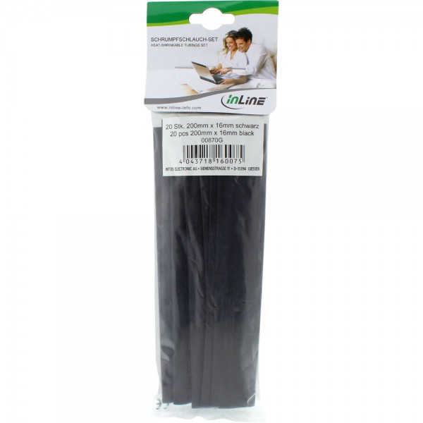 Guaina termoretraibile InLine lunga 200 mm - 16 mm > Confezione da 20 pezzi da 8 mm