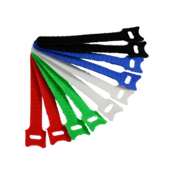 Fascette fermacavo InLine 12x150mm - chiusura in velcro - confezione da 10 - 5 colori diversi