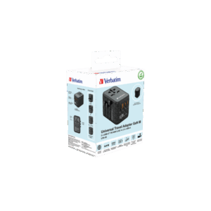 Verbatim UTA-05 - Alimentatore - GaN III, Universale - 65 Watt - 5 A - PD 3.0, QC 4+, QC 3.0, Fast Charge, Super Charge, Apple Fast Charge, PD/PPS, BC 1.2 - 4 punti di connessione in uscita (2 x USB-C, 2 x USB)