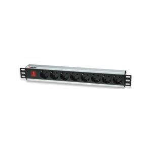 Intellinet 19quot; Multipresa a 8 vie per montaggio su rack - Tipo tedesco, con interruttore on/off, senza protezione da sovratensione - Multipresa (montabile su rack)