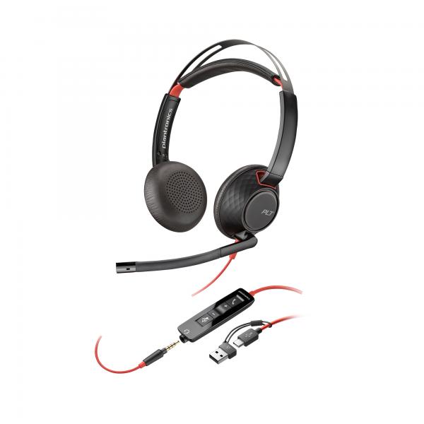 HP Poly Blackwire 5220 - Cuffia - On-Ear - cablata