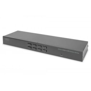 Switch KVM HDMI desktop a 8 porte DIGITUS con visualizzazione singola
