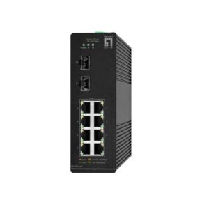 Switch LevelOne Hilbert Gigabit PoE Smart Lite a 10 porte, 8 uscite PoE, 2 x Gigabit SFP, 802.3at/af PoE, gestito, L2, Gigabit Ethernet (10/100/1000), Full Duplex, Power over Ethernet (PoE)