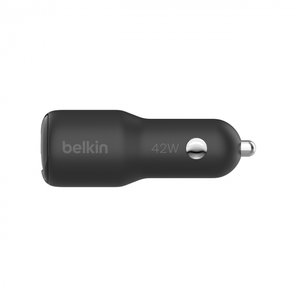 Belkin BoostCharge - alimentatore per auto - 42 watt - PD 3.0, ricarica rapida - 2 porte di uscita (USB, USB-C a 24 pin)