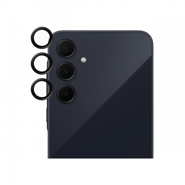 PanzerGlass SICURO. by ® Protezione fotocamera Samsung Galaxy A35 5G § Nero, Samsung, Samsung - Galaxy A35 5G, Uso a secco, Resistente ai graffi, Resistente agli urti, Trasparente, 1 pezzo(i)