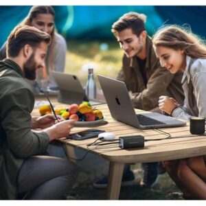 Caricabatterie Conceptronic GaN USB-PD 3.1 a 6 porte 200 W con cavo di ricarica USB-C, USB-C x 4, USB-A x 2, QC 3.0, PD 3.1, Interno, CA, 55 V, Nero