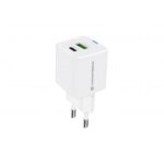 Caricabatterie USB PD GaN da 20 W Conceptronic a 2 porte, USB-C x 1, USB-A x 1, QC 3.0, PPS, Interno, CA, 12 V, Bianco