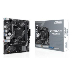 ASUS PRIME A520M-R - scheda madre - micro ATX - Socket AM4 - chipset AMD A520 - USB 3.2 Gen 1 - Gigabit LAN - grafica integrata (CPU richiesta)