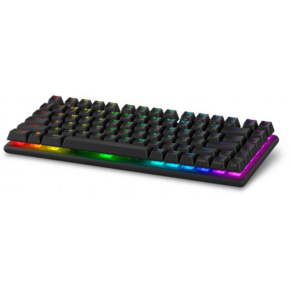 Dell Alienware Pro Wireless Gaming Keyboard - Tastatur - 75% - compact TKL - AlienFX Per-Key RGB / 16,8 Millionen Farben - kabellos - 2.4 GHz, Bluetooth 5.1, USB - QWERTY - USA - Tastenschalter: Alienware lineare mechanische Switches (Hotswap-fähig)