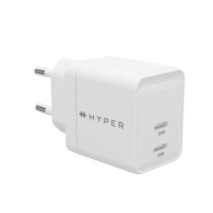 Targus HyperJuice - Alimentatore - GaN - 35 Watt - Power Delivery 3.0 + PPS, Quick Charge 3.0 - 2 punti di connessione in uscita (USB-C a 24 pin)
