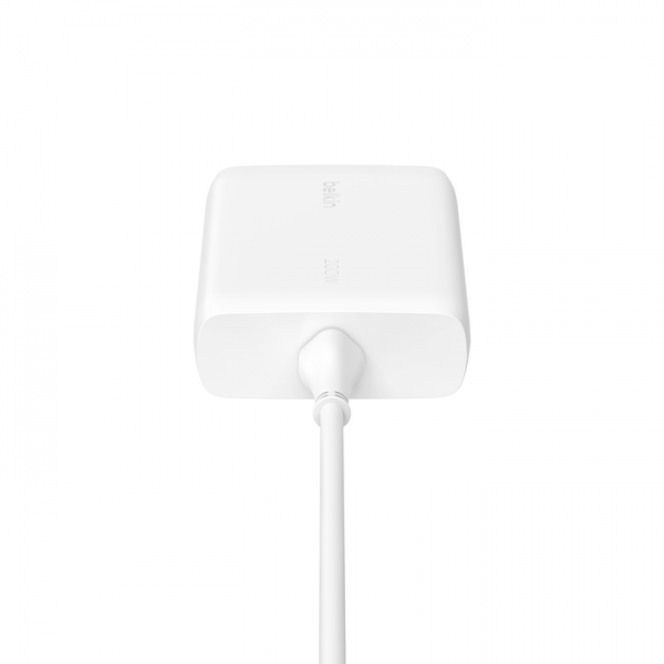 Belkin BoostCharge Pro - alimentatore - tecnologia GaN - 200 watt - 5 A - Ricarica rapida, Power Delivery 3.1, PD 3.0 - 4 porte di uscita (USB-C a 24 pin)