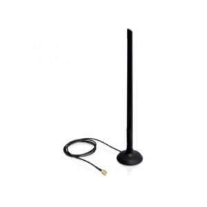 Delock Antenna WLAN SMA con supporto magnetico e giunto flessibile 6,5 dBi