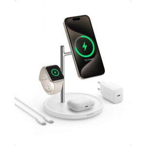 Innovazioni Anker Anker MagGo, da interno, USB, ricarica wireless, bianco