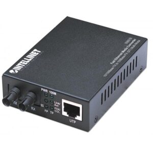 Convertitore multimediale Intellinet Fast Ethernet, da 10/100Base-Tx a 100Base-Fx (ST)