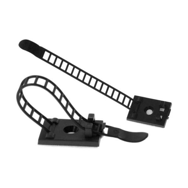 Morsetto per fascette fermacavi InLine 94 mm - nero - 10 pezzi