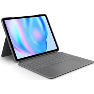 Logitech Combo Touch - custodia con tastiera e custodia Folio - con trackpad - retroilluminata - connettore Apple Smart - QWERTZ - tedesco - grigio Oxford - per Apple iPad Air (M2) da 13 pollici