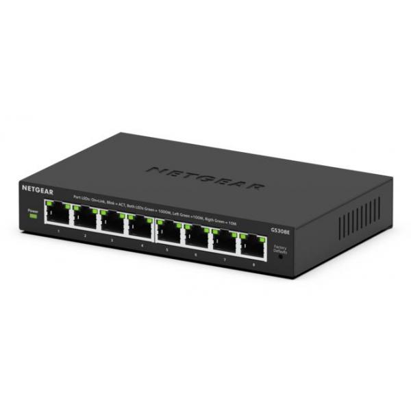 Netgear serie 300 SOHO Plus GS308E - Interruttore
