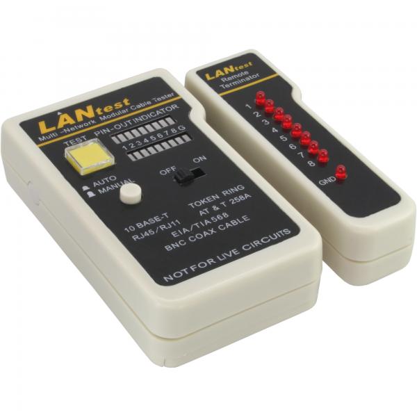 Tester InLine per BNC - RJ11 - RJ45 con borsa