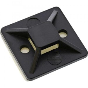 Base di montaggio InLine per fascette - 20x20mm - autoadesiva - 10 pezzi