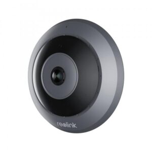 Reolink Fisheye Series W520, telecamera di sicurezza IP, per interni, cablata e amp; Wireless, Assistente Google, Soffitto/Parete, Nero, Grigio