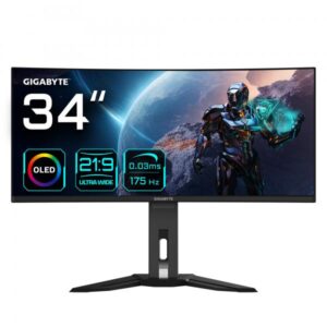Gigabyte MO34WQC - monitor OLED - gaming - curvo - 86,4 cm (34")