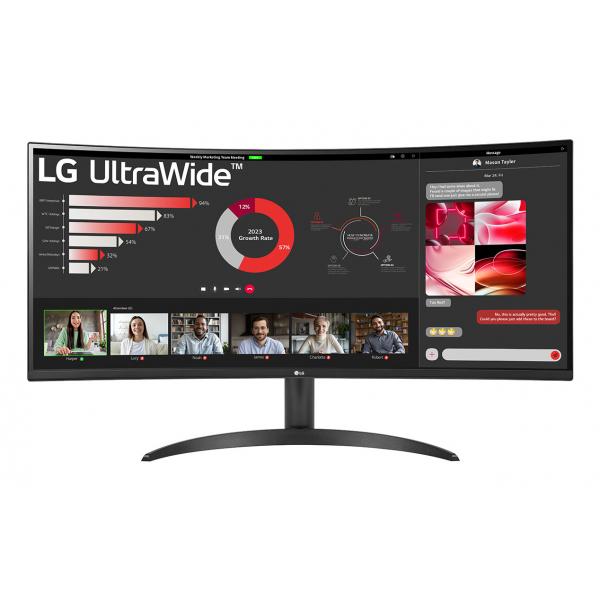 LG UltraWide 34WR50QK-B - Monitor LED - curvo - 86,42 cm (34")