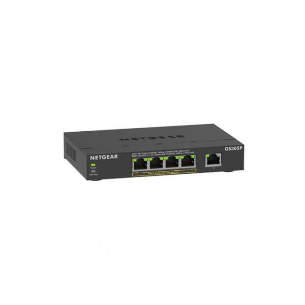 Netgear serie 300 GS305P - Versione 3 - Switch - SOHO - non gestito - 5 x 10/100/1000 (4 PoE+)