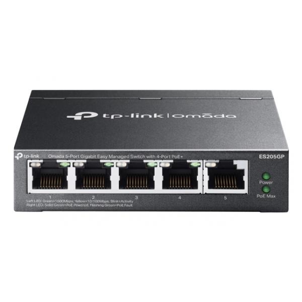 TP-LINK Omada ES205GP V1 - Switch - gestito - 4 x 10/100/1000 (PoE+)