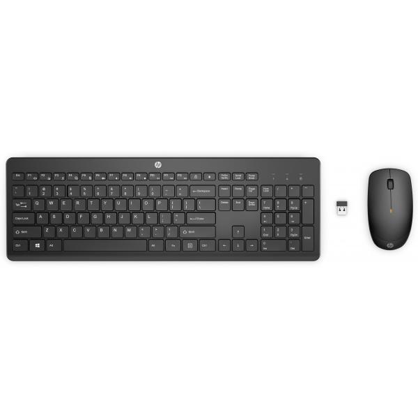 HP 235 - Set tastiera e mouse - Layout a 3 zone, corsa piatta dei tasti