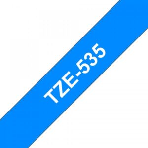 Brother TZe-535 - Bianco su blu - Rotolo (1,2 cm x 8 m)