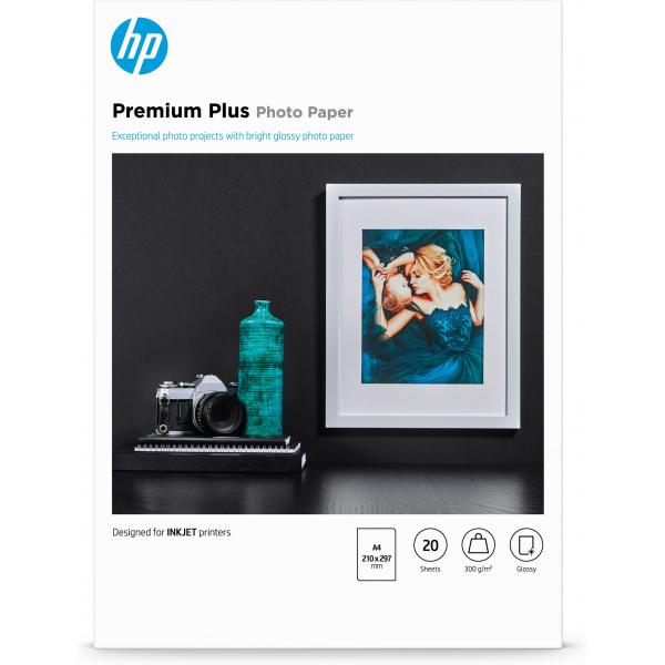 Carta fotografica HP Premium Plus - Lucida - A4 (210 x 297 mm)