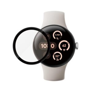 PanzerGlass ® Displayschutz Google Pixel Watch 3 (45mm) § Ultra-Wide Fit, Google, Google - Pixel Watch 3 45mm, Trockene Anwendung, Kratzresistent, Schockresistent, Transparent, 1 Stück(e)