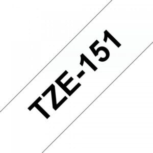 Brother TZe-151 - Autoadesivo - nero su trasparente - rotolo (2,4 cm x 8 m)