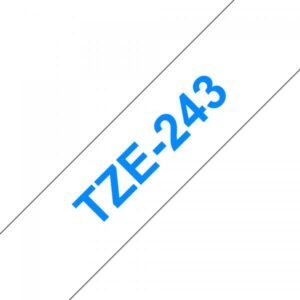 Brother TZe-243 - Autoadesivo - blu su bianco - rotolo (1,8 cm x 8 m)