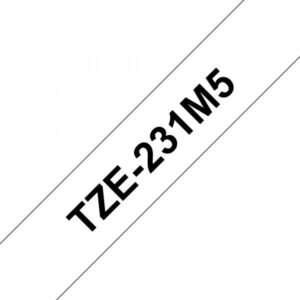 Brother TZe-231 - Adesivo - Nero su bianco - Rotolo (1,2 cm x 8 m)