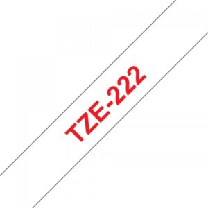 Brother TZe-222 - Rosso su bianco - Rotolo (0,9 cm x 8 m) 1 cassetta(e) di nastro laminato