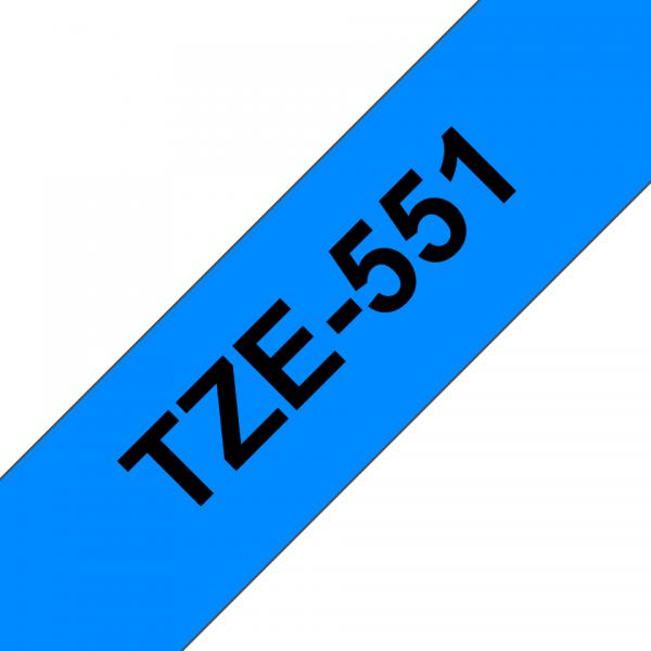 Brother TZe-551 - Nero su blu - Rotolo (2,4 cm)