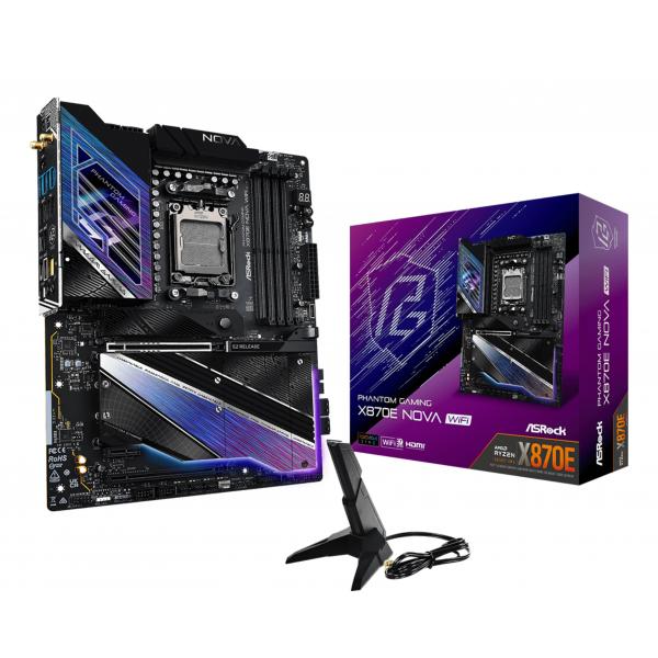 ASRock Phantom Gaming X870E NOVA WiFi - Scheda madre - ATX - Presa AM5 - AMD